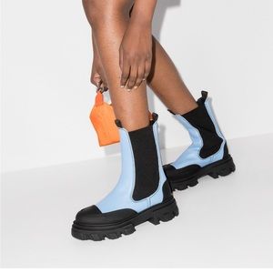 GANNI Recycled Leather and Rubber Boots